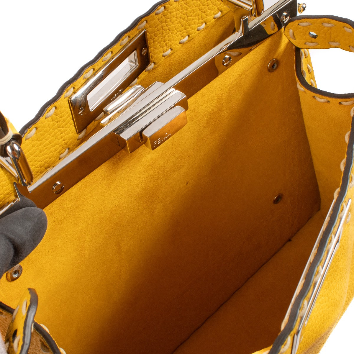 shop 100% authentic second hand Fendi Yellow Medium Peekaboo Iseeu Bag on Labellov.com
