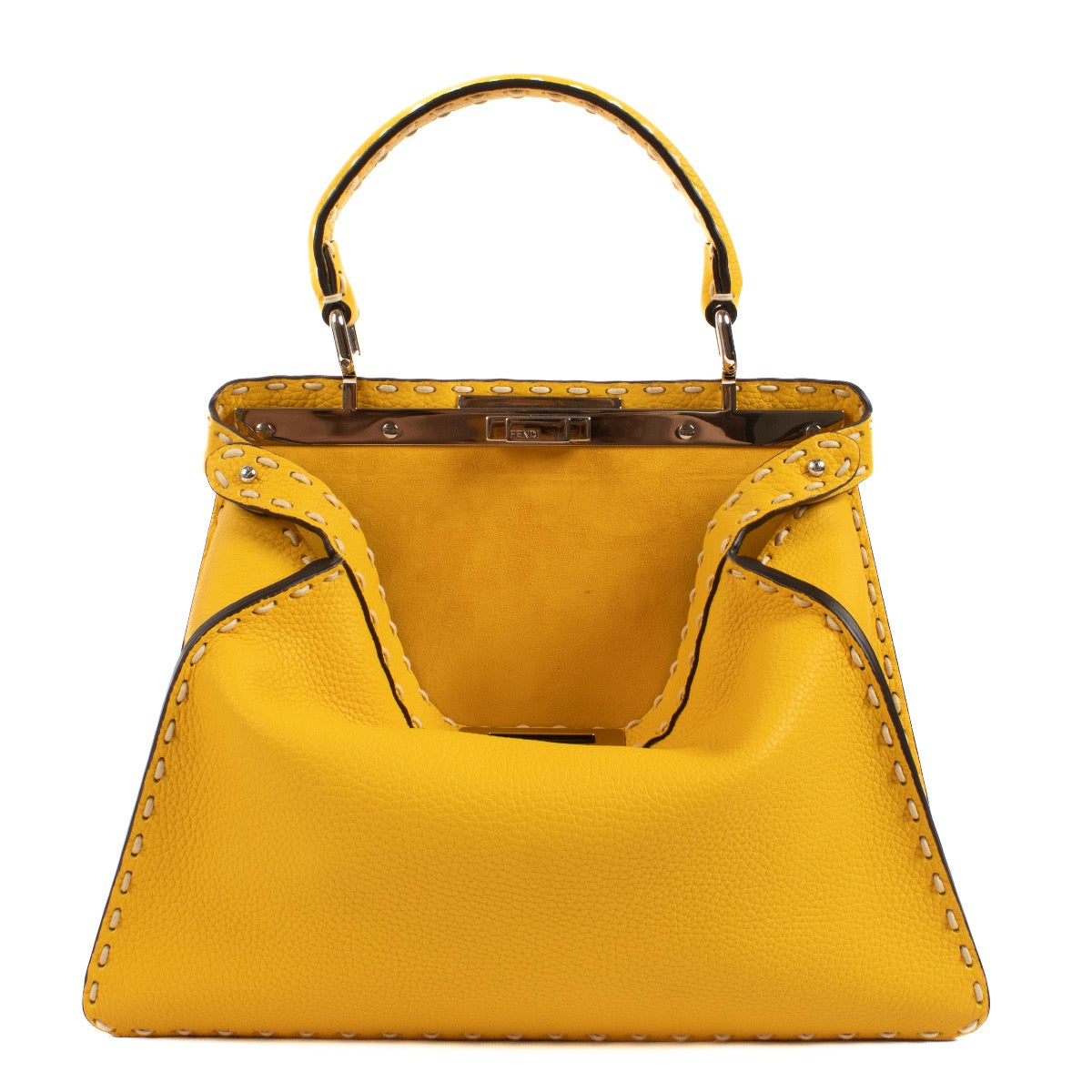 shop 100% authentic second hand Fendi Yellow Medium Peekaboo Iseeu Bag on Labellov.com