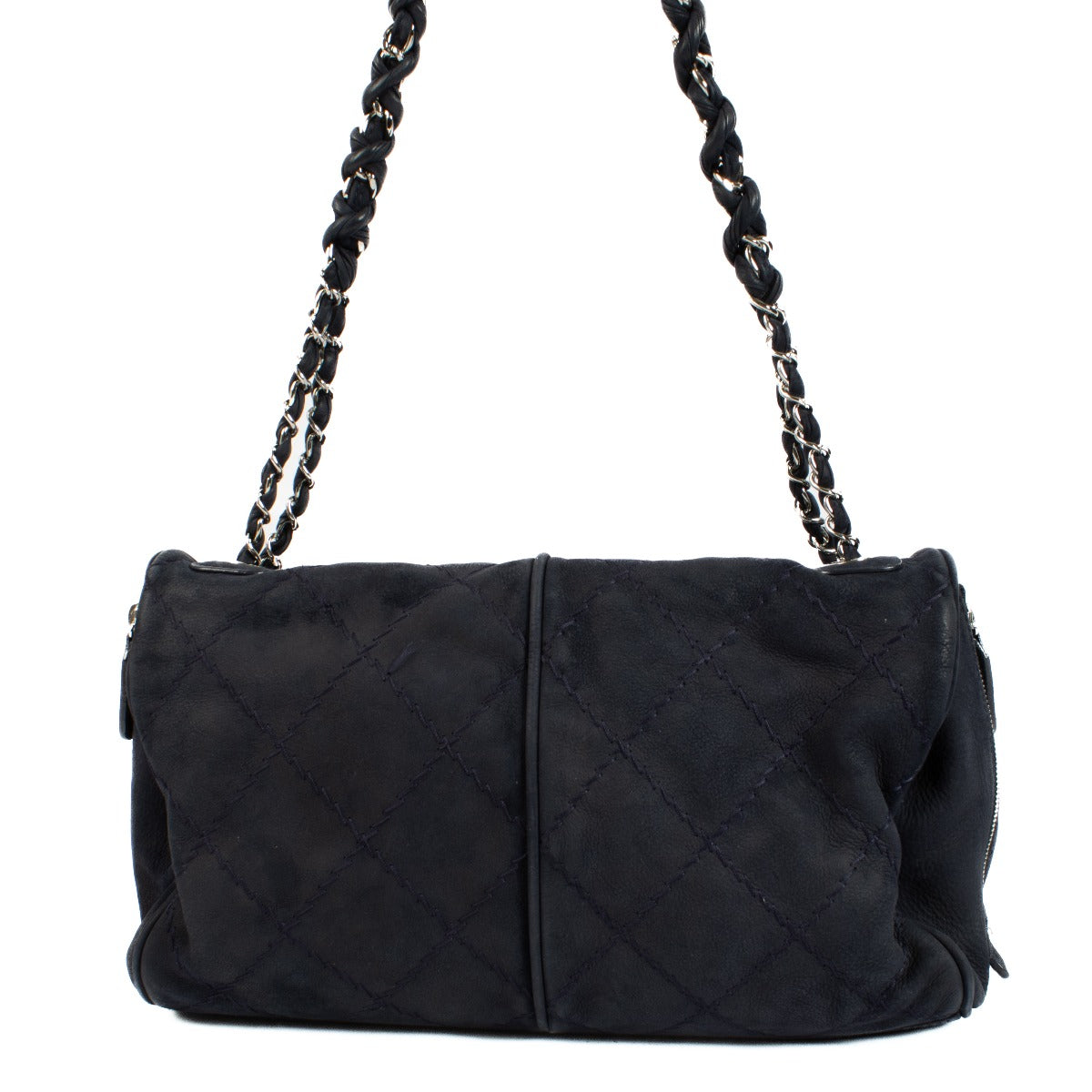 Shop 100% authentic secondhand Chanel Blue Nubuck Large Darjeeling Flap Bag on Labellov.com