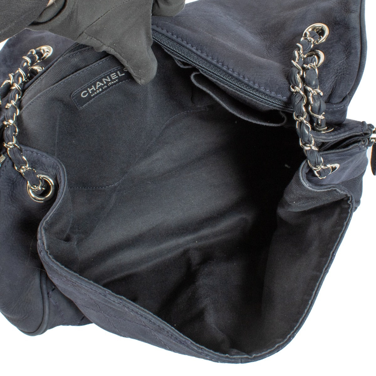 Shop 100% authentic secondhand Chanel Blue Nubuck Large Darjeeling Flap Bag on Labellov.com