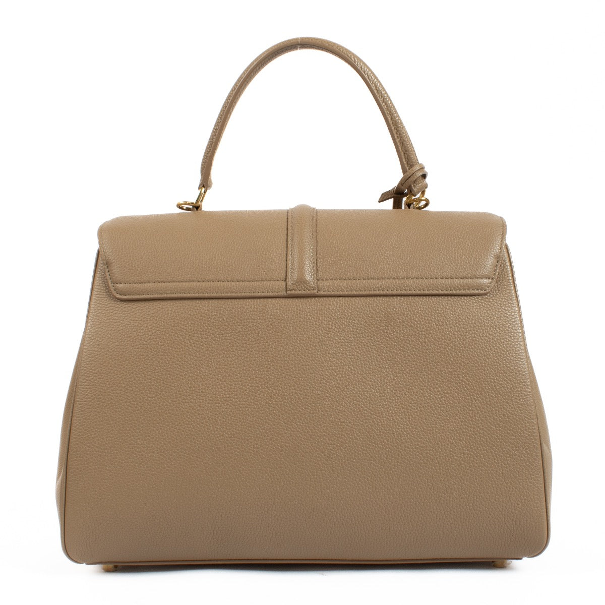Buy authentic second hand Celine Beige Satinated Calfskin Medium 16 Top handle Bag at Labellov.com