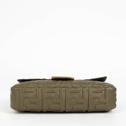 Authentic pre-loved Fendi Green FF Nappa Baguette Bag on Labellov.com