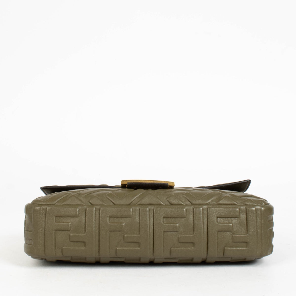 Authentic pre-loved Fendi Green FF Nappa Baguette Bag on Labellov.com
