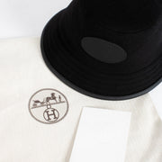 Authentic pre-loved Hermès Black Harper Evelyne Bucket Hat - Size 57 on Labellov.com