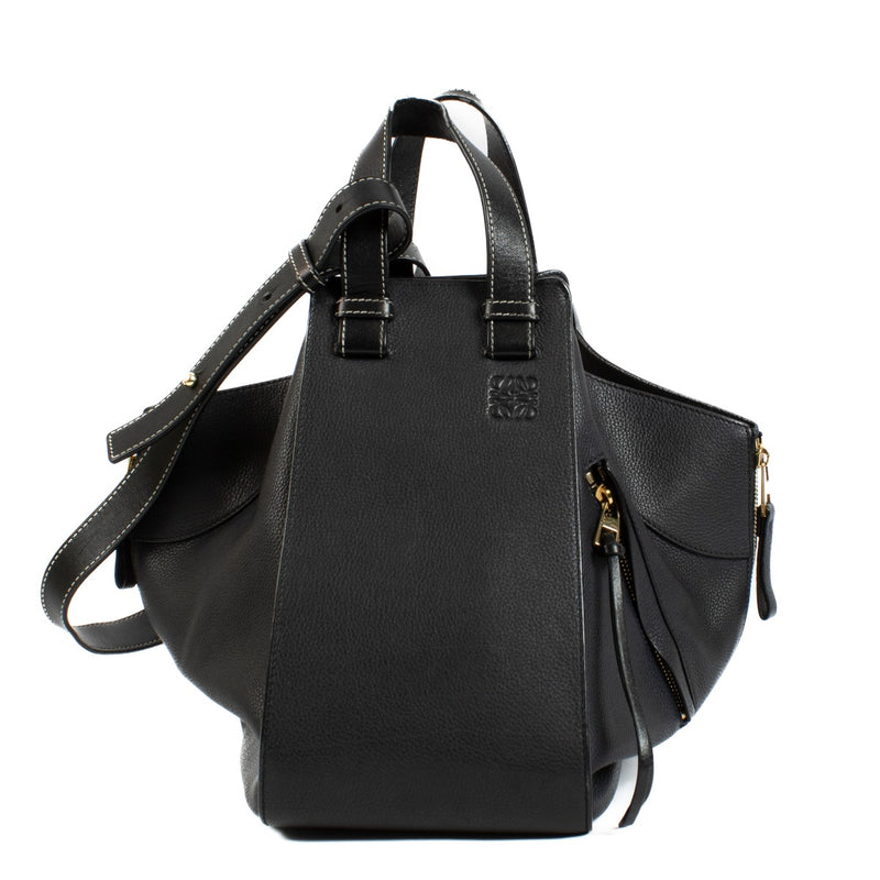 Loewe Black Leather Small Hammock Bag
