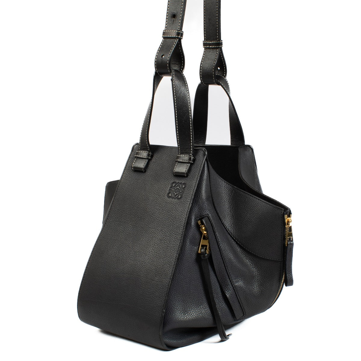 Loewe Black Leather Small Hammock Bag