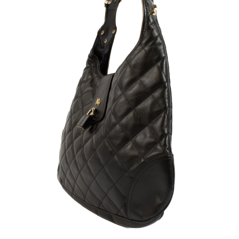 Authentic second hand Burberry Black Hobo Bag on Labellov.com