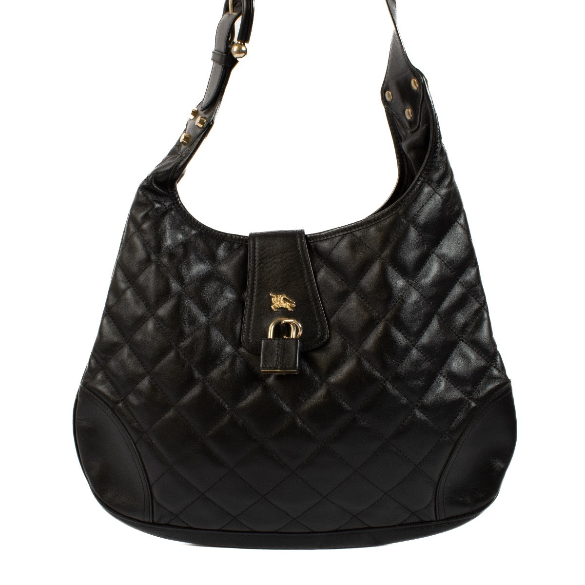 Authentic second hand Burberry Black Hobo Bag on Labellov.com