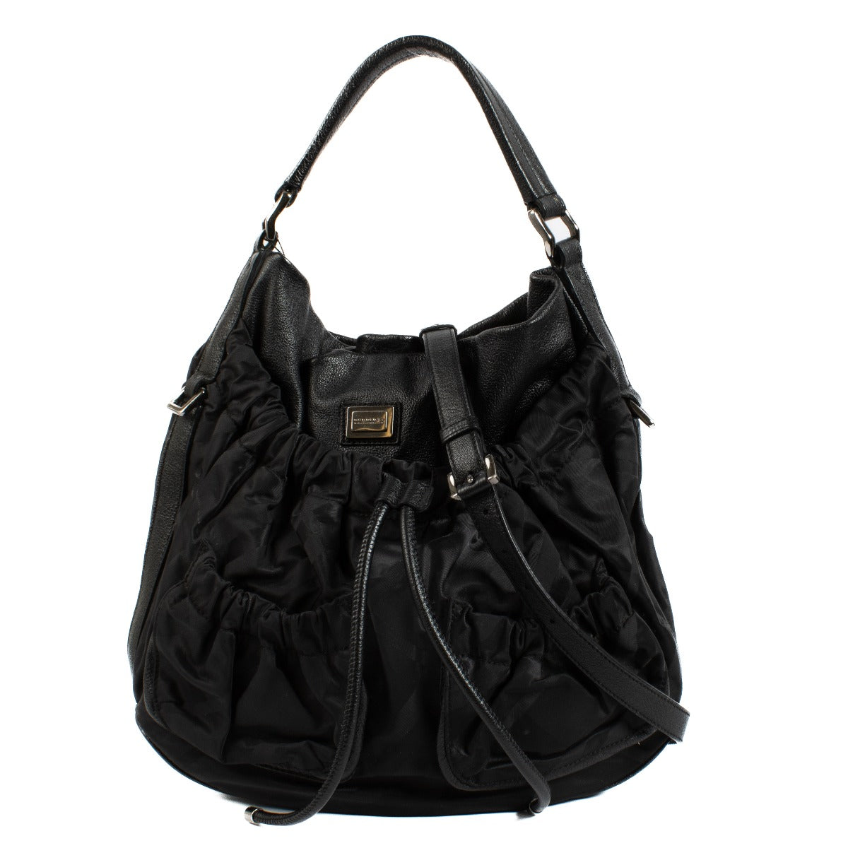 Buy authentic second hand Burberry Black Monogram Leather Top handle Bag at Labellov.com