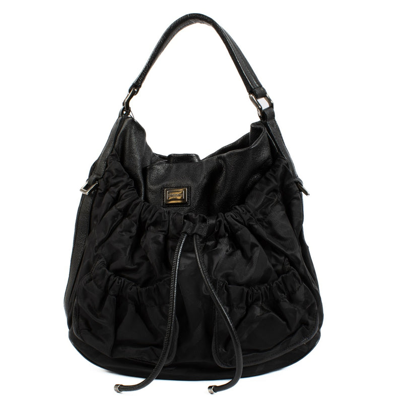 Buy authentic second hand Burberry Black Monogram Leather Top handle Bag at Labellov.com