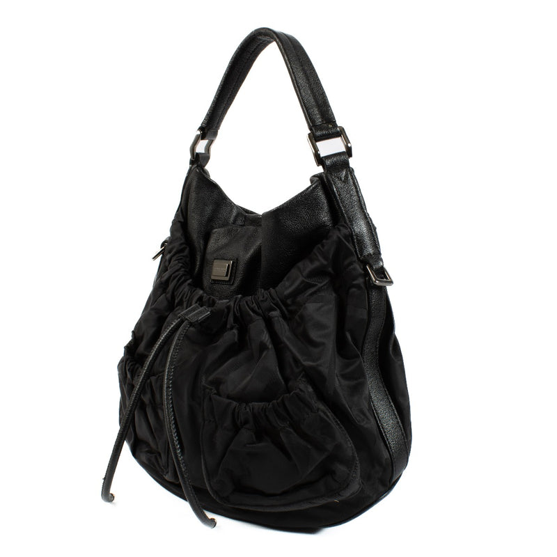 Buy authentic second hand Burberry Black Monogram Leather Top handle Bag at Labellov.com