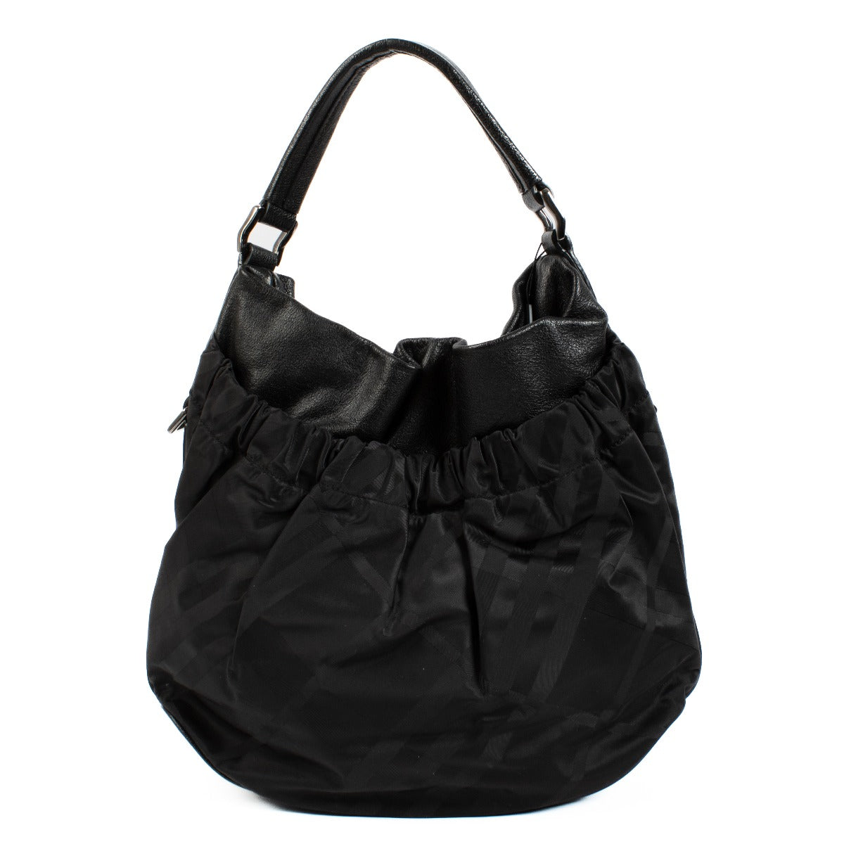 Buy authentic second hand Burberry Black Monogram Leather Top handle Bag at Labellov.com