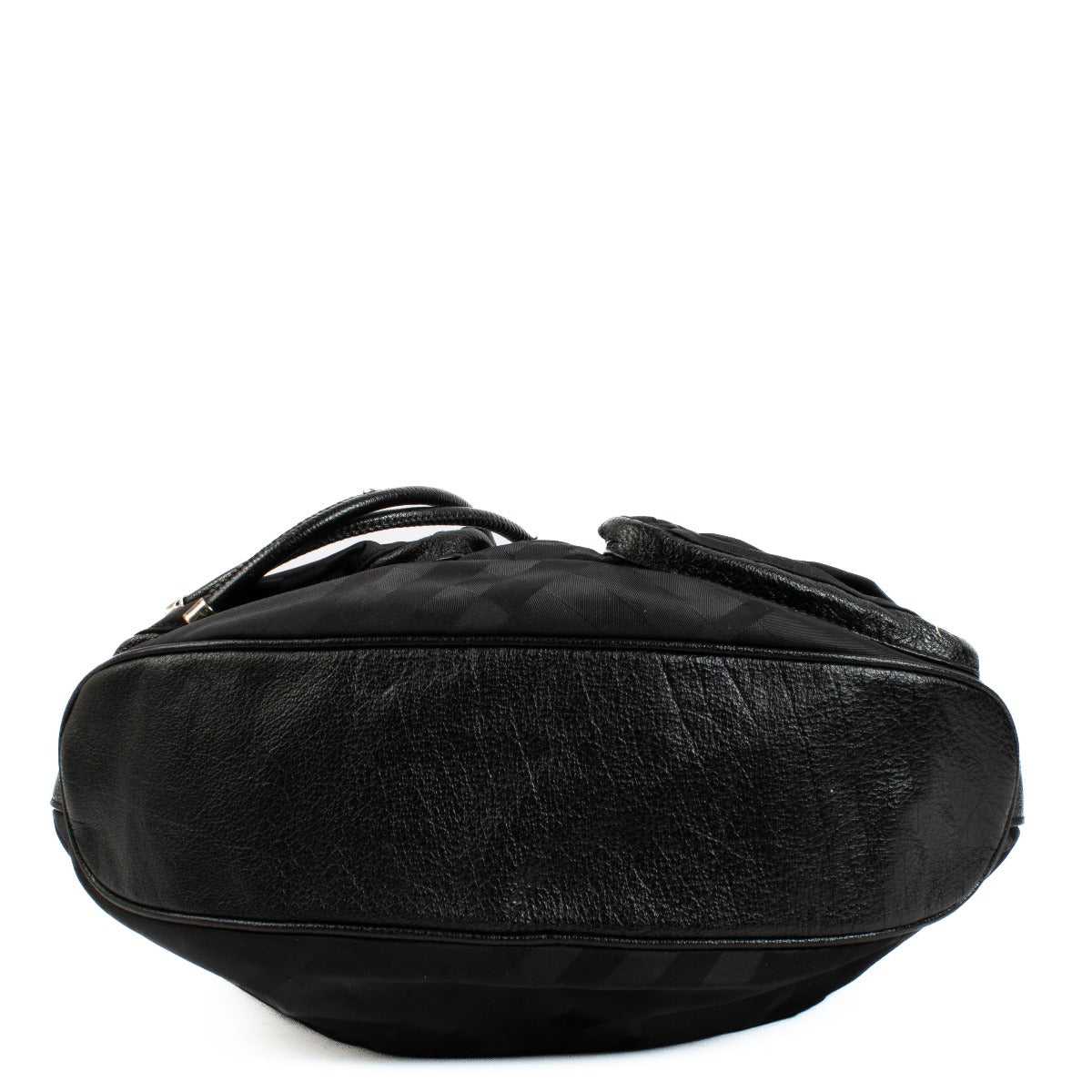 Buy authentic second hand Burberry Black Monogram Leather Top handle Bag at Labellov.com