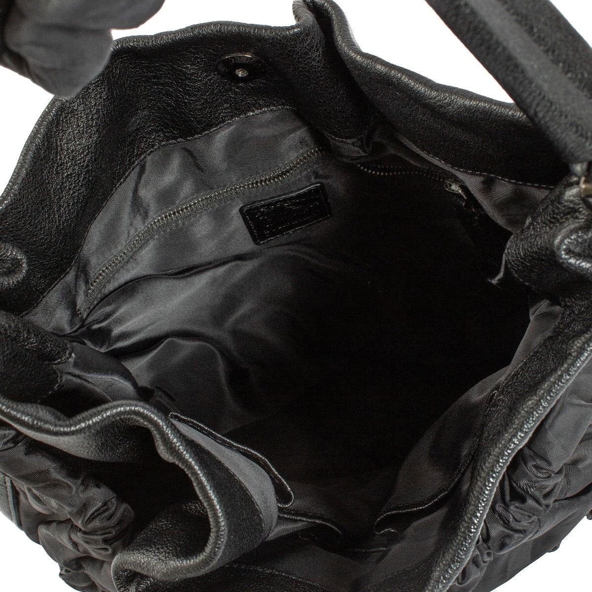Buy authentic second hand Burberry Black Monogram Leather Top handle Bag at Labellov.com
