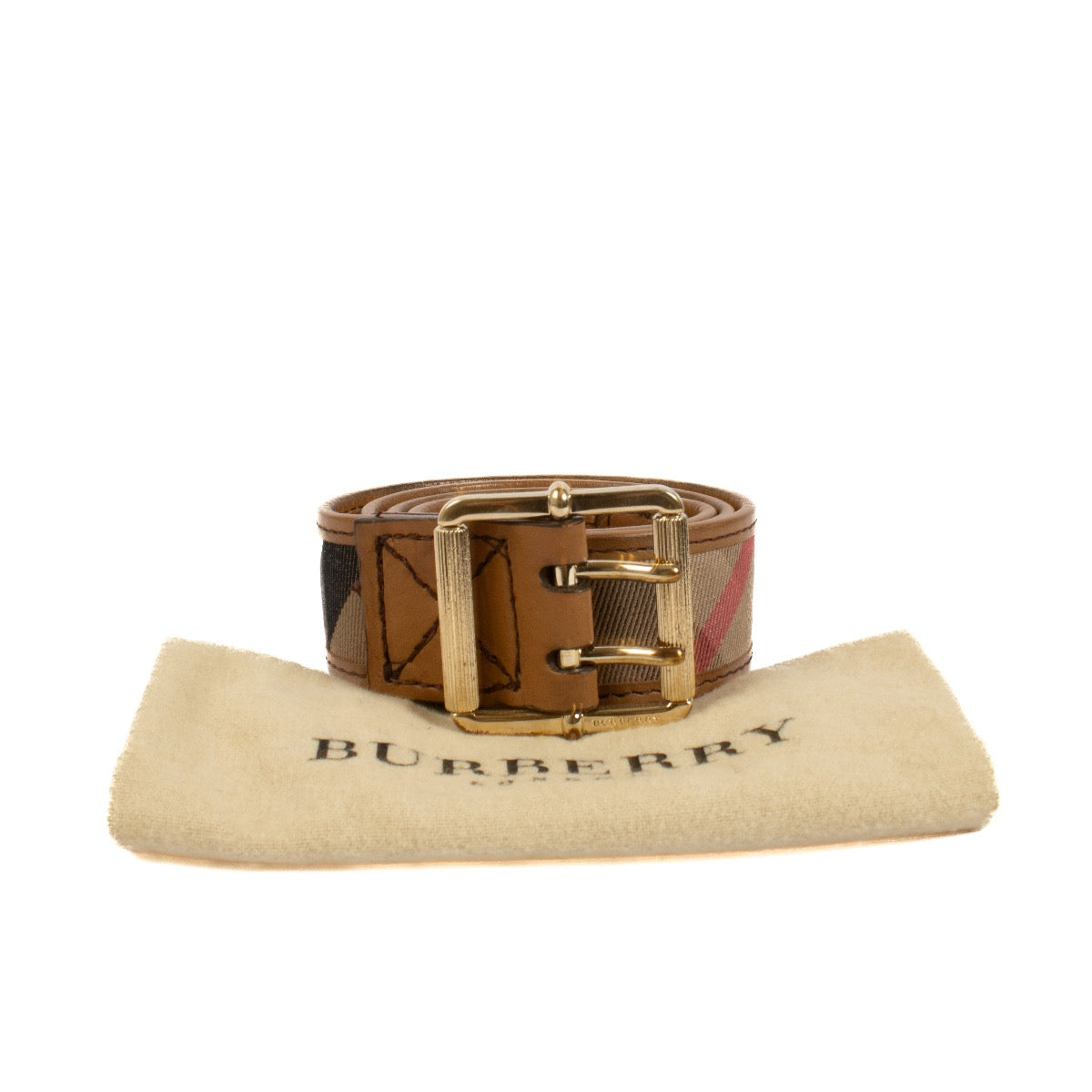Authentic second hand Burberry monogram belt - size 90 on Labellov.com