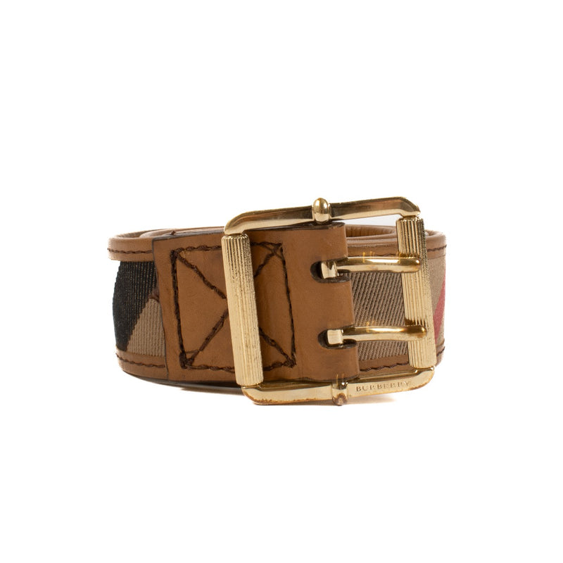 Authentic second hand Burberry monogram belt - size 90 on Labellov.com