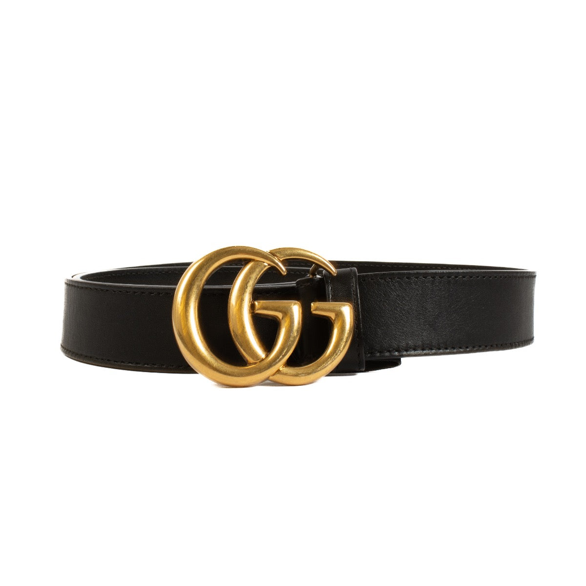 Authentic second hand Gucci Black GG Marmont Thin Belt on Labellov.com