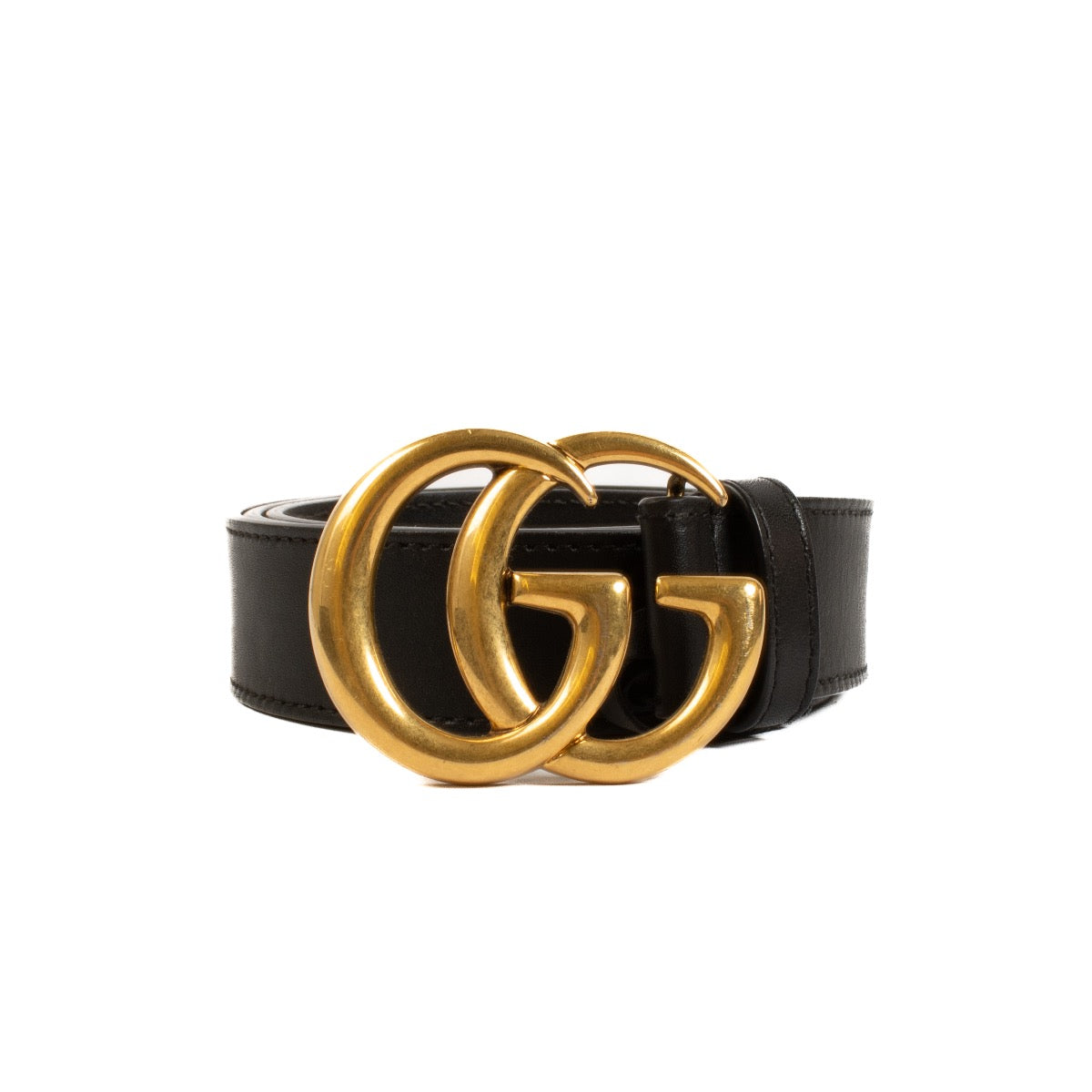 Authentic second hand Gucci Black GG Marmont Thin Belt on Labellov.com