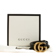 Authentic second hand Gucci Black GG Marmont Thin Belt on Labellov.com