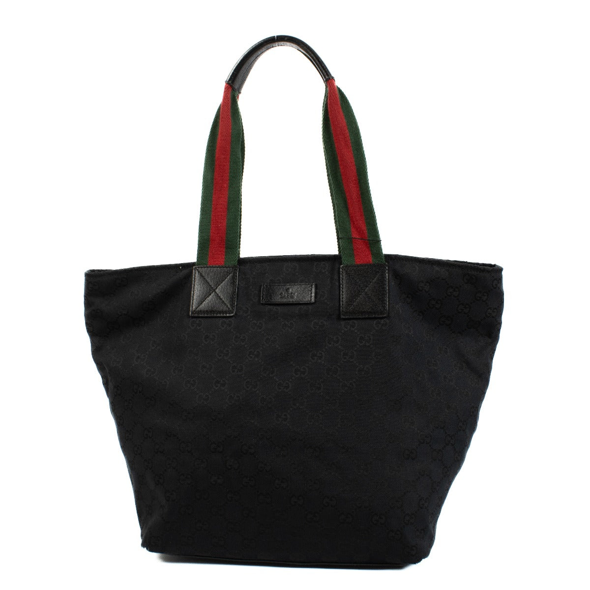 Sac cabas Gucci en toile GG noire ligne Sherry