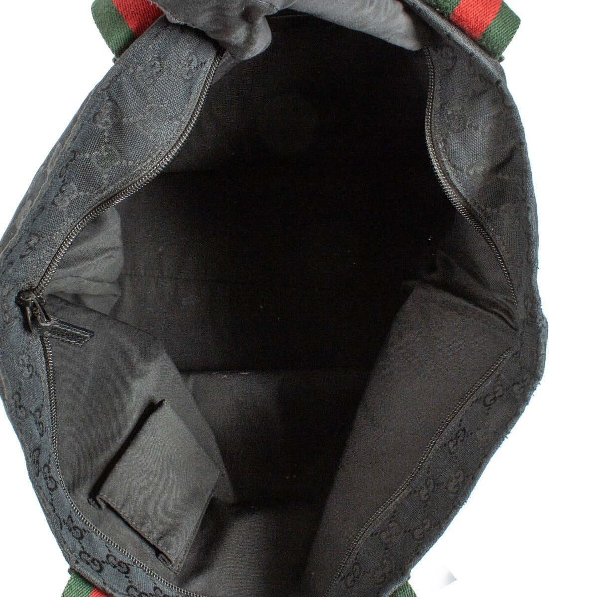 Sac cabas Gucci en toile GG noire ligne Sherry
