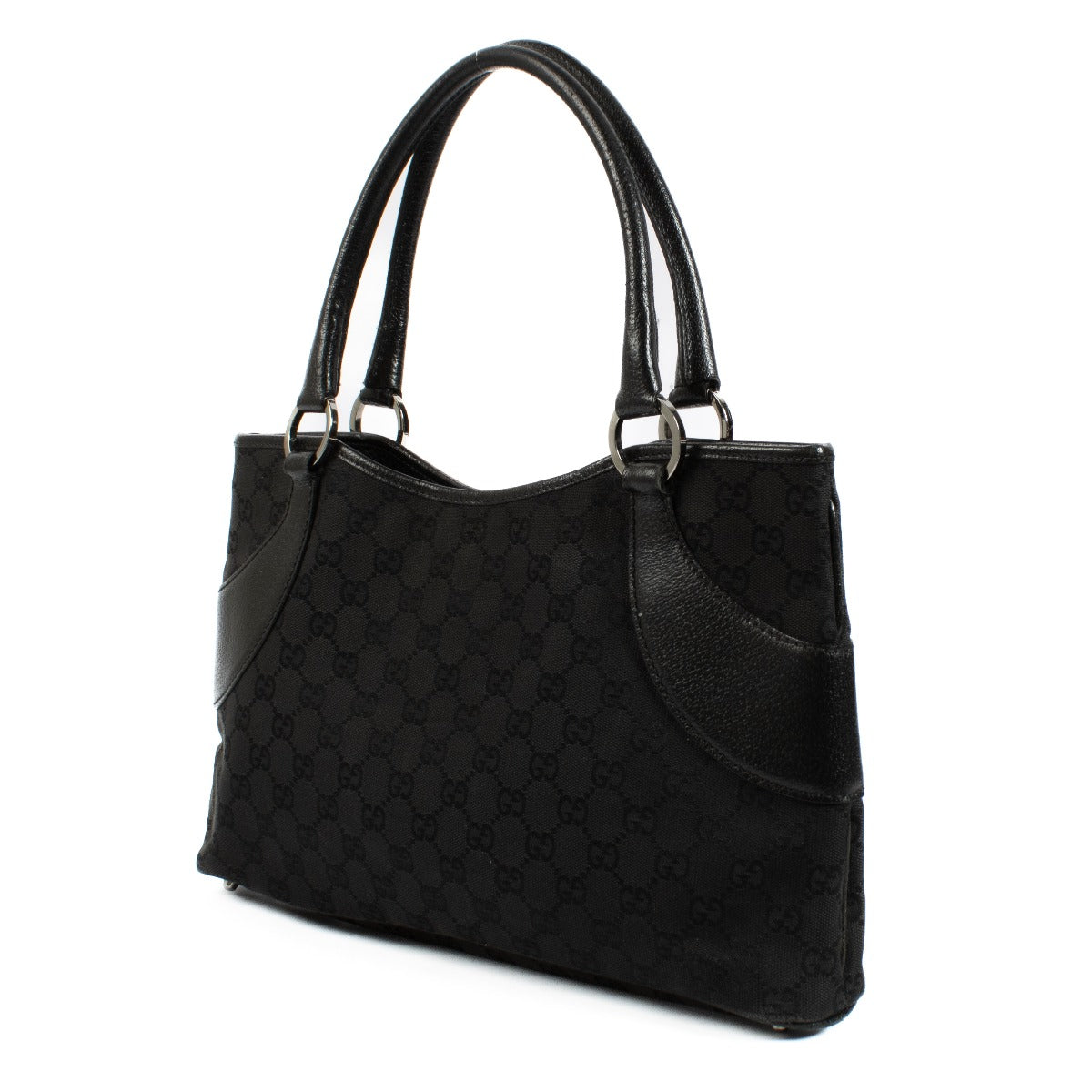 Sac cabas Gucci en toile GG noire