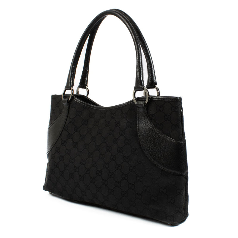 Sac cabas Gucci en toile GG noire