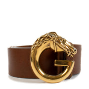 Authentic second hand Gucci Horse Head Buckle Smooth Leather Belt on Labellov.com