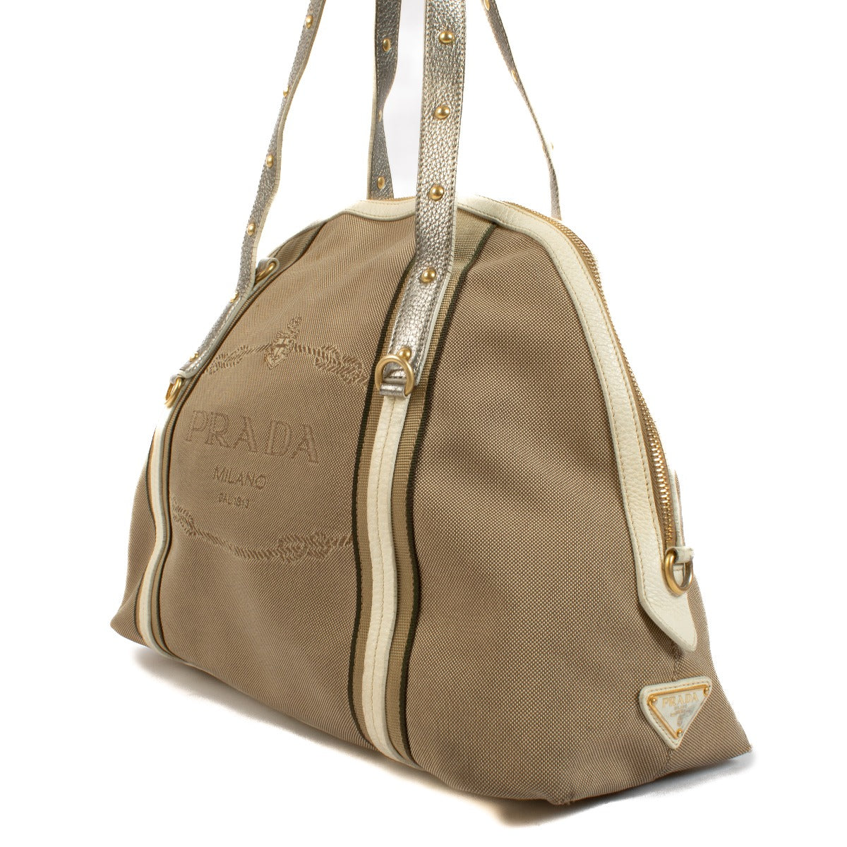 Authentic second hand Prada Beige Top Handle bag on Labellov.com