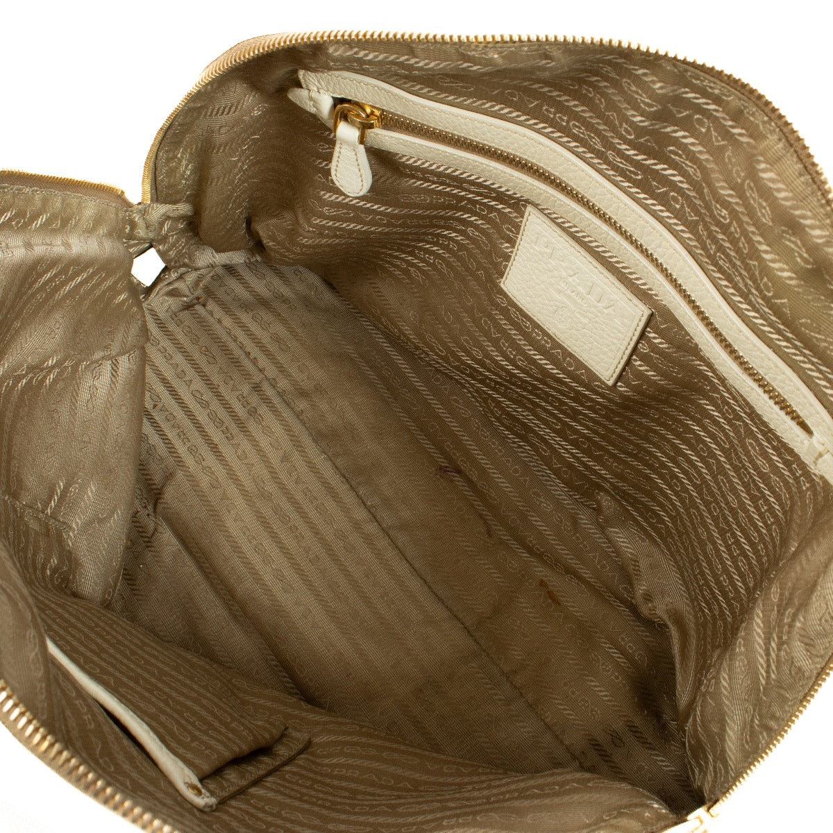 Authentic second hand Prada Beige Top Handle bag on Labellov.com