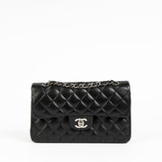 Chanel Black Lambskin Small Classic Handbag