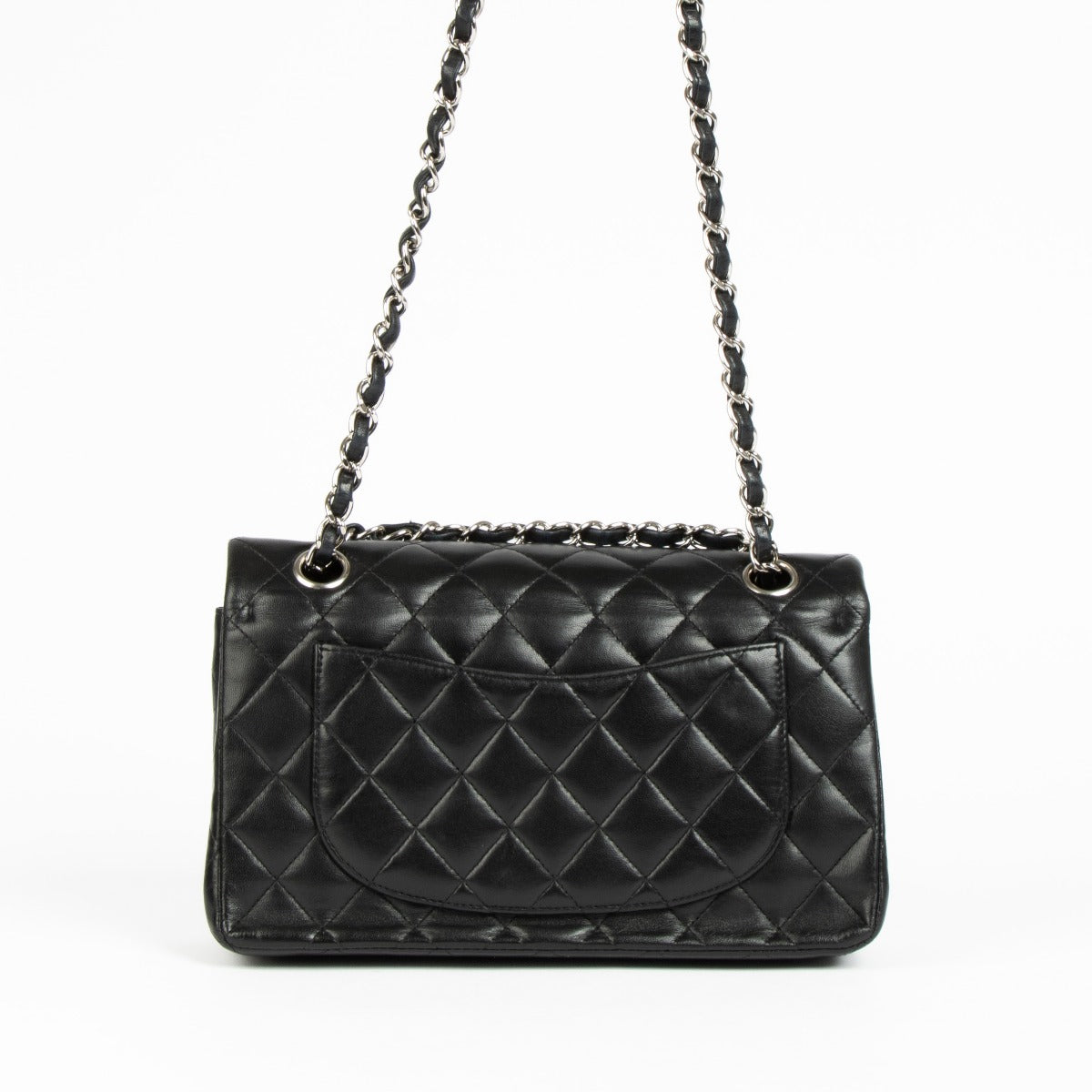Shop this 100% authentic Chanel Black Lambskin Small Classic Handbag at Labellov.com