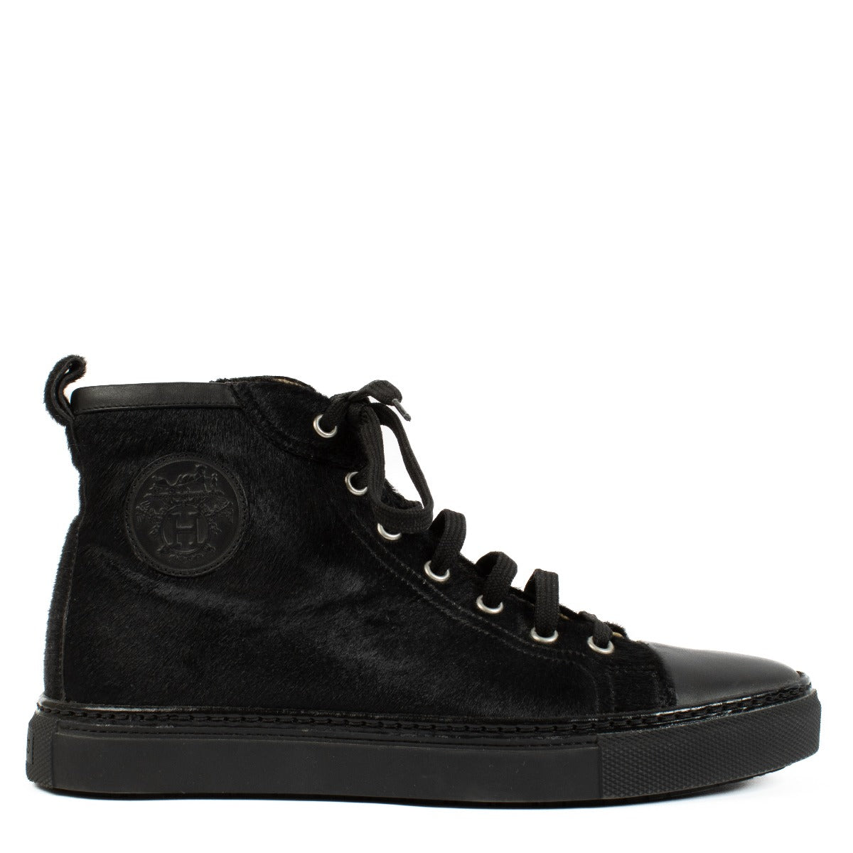 Hermès Black Calf Hair Jimmy Sneakers