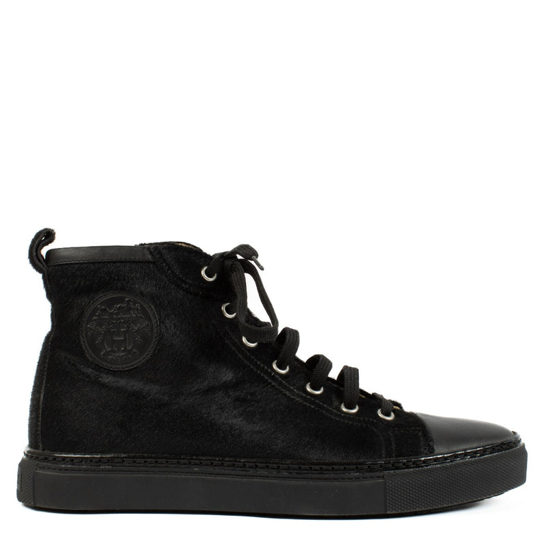 Hermès Black Calf Hair Jimmy Sneakers