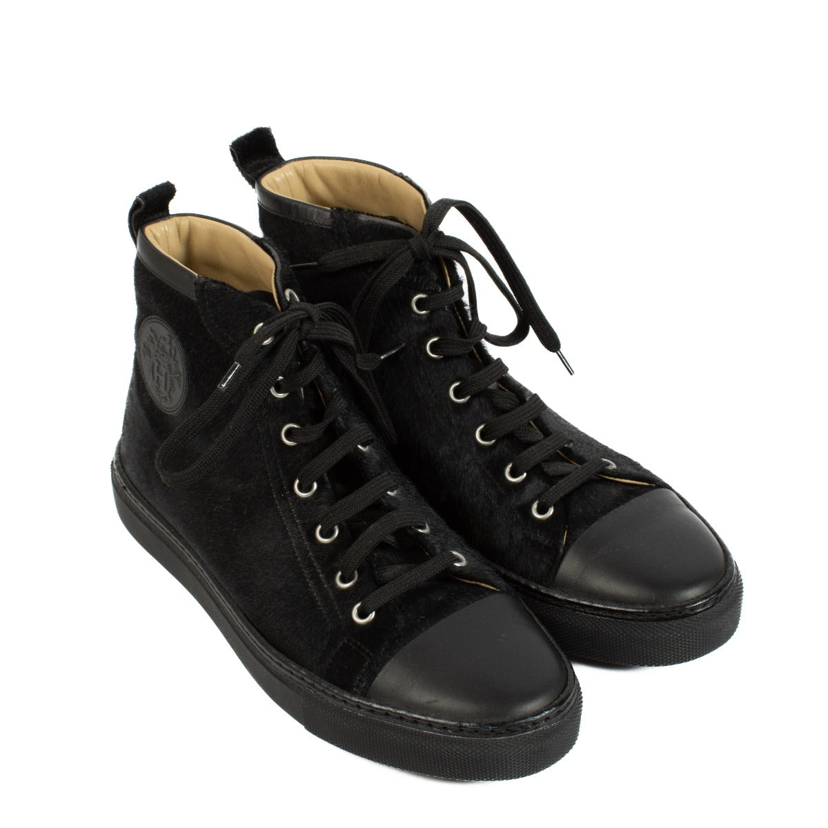 Hermès Black Calf Hair Jimmy Sneakers