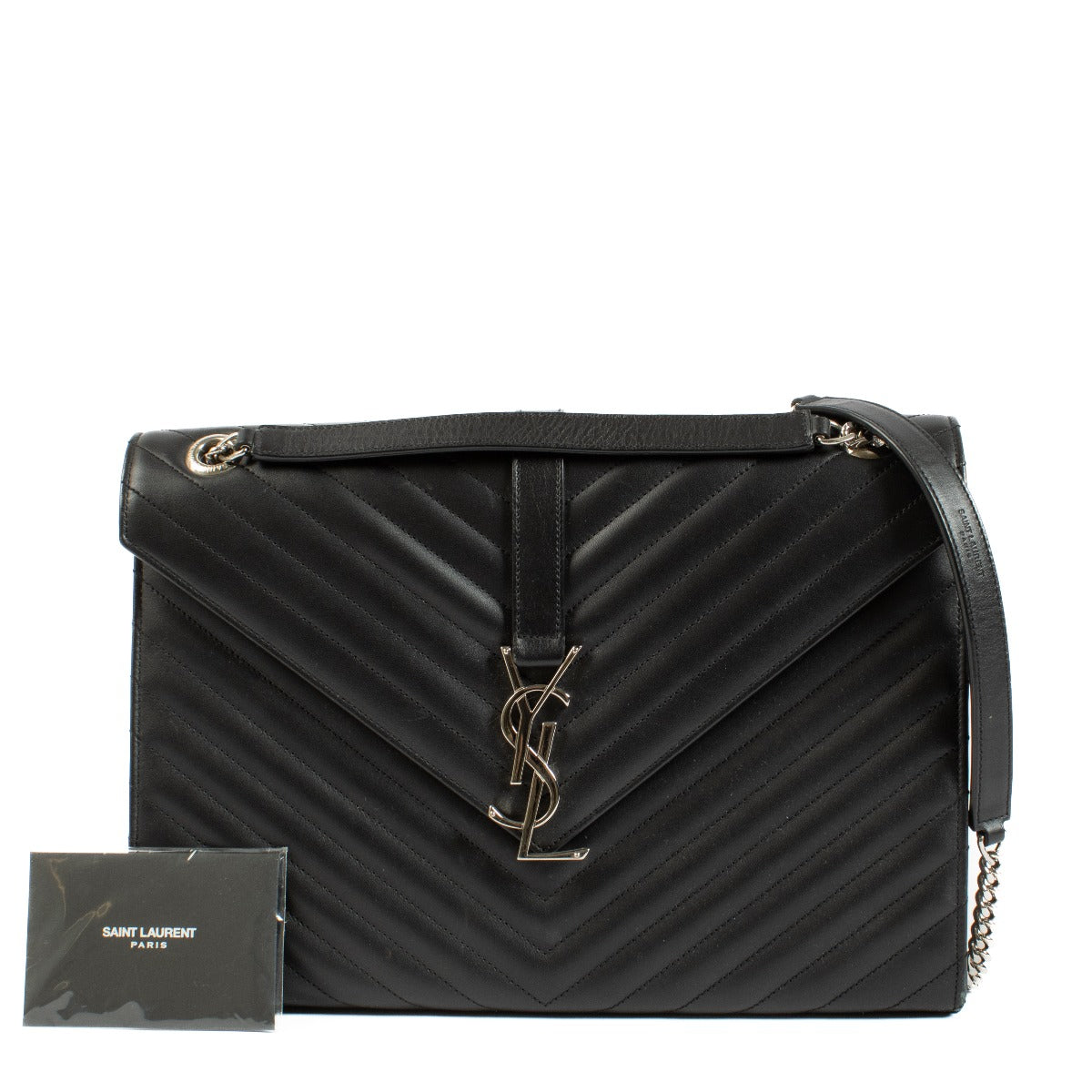 Saint Laurent Zwarte Grote Envelope Tas