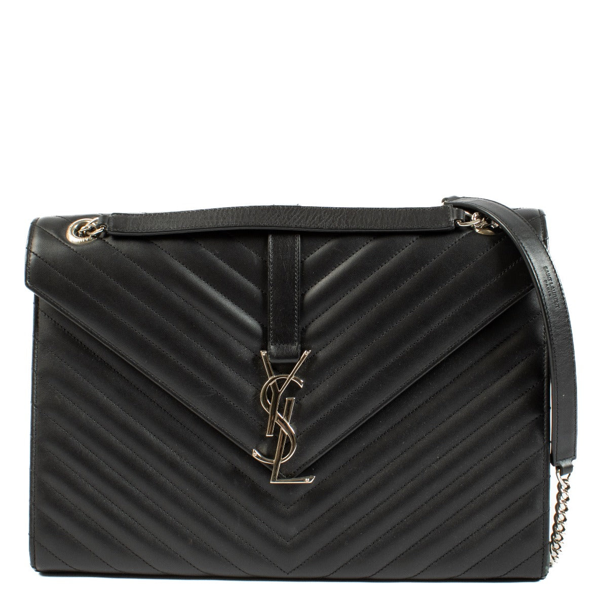 Saint Laurent Zwarte Grote Envelope Tas