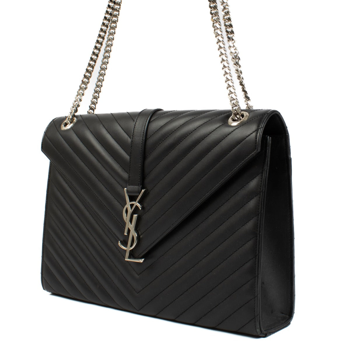 Saint Laurent Zwarte Grote Envelope Tas