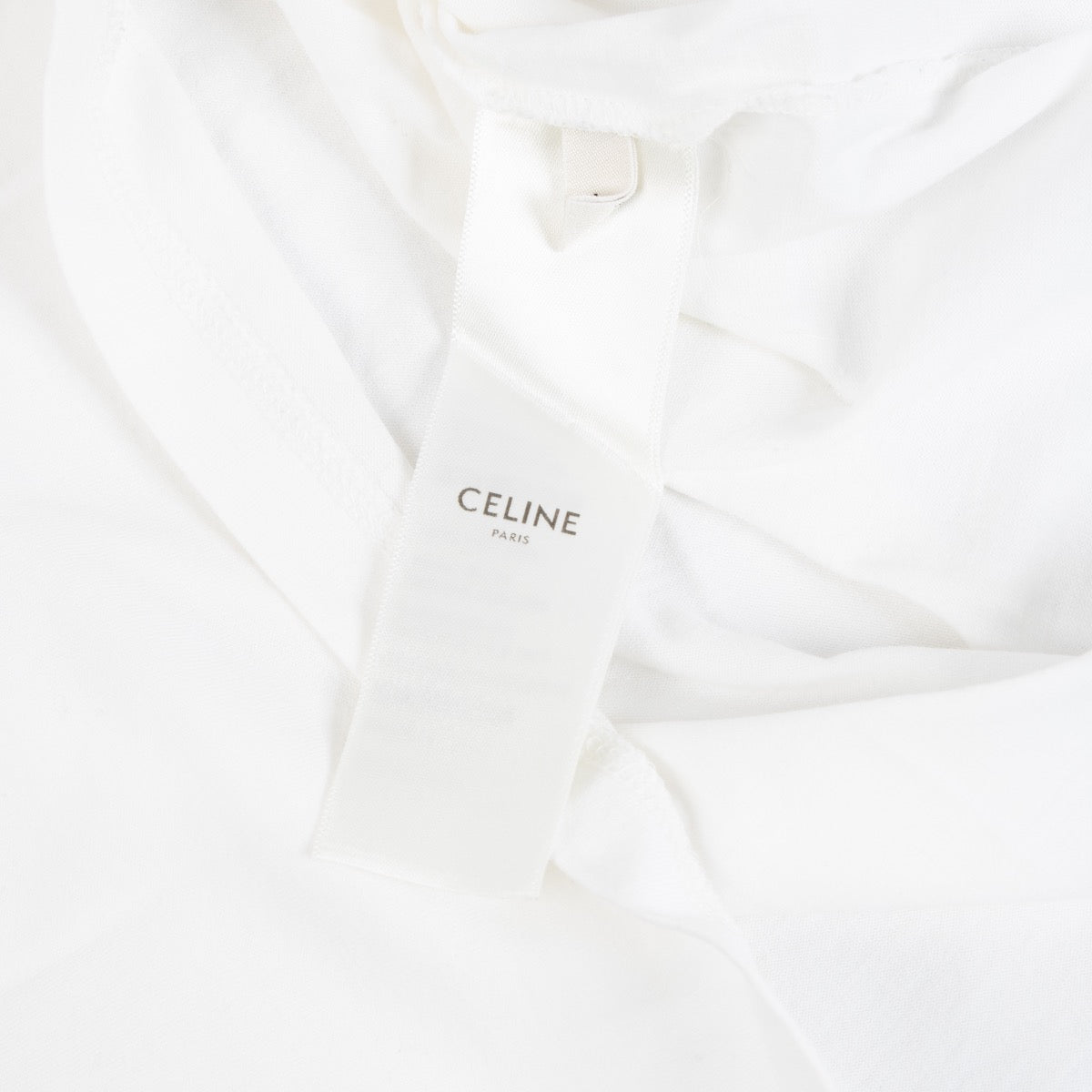 Authentic second hand Celine White Logo T-shirt on Labellov.com