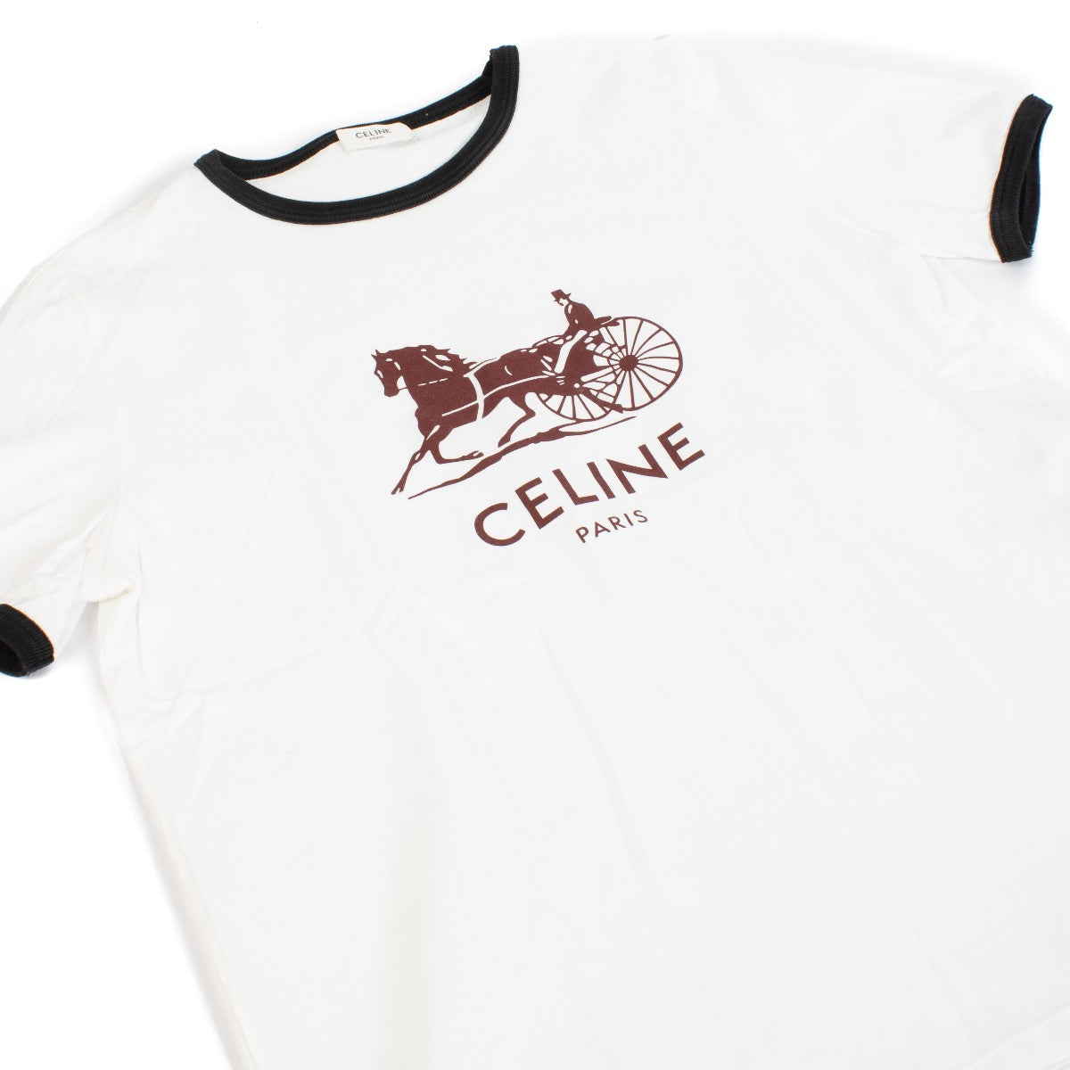 Authentic second hand Celine White Logo T-shirt on Labellov.com