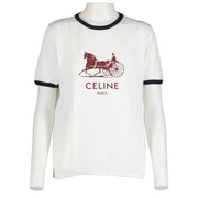 Authentic second hand Celine White Logo T-shirt on Labellov.com