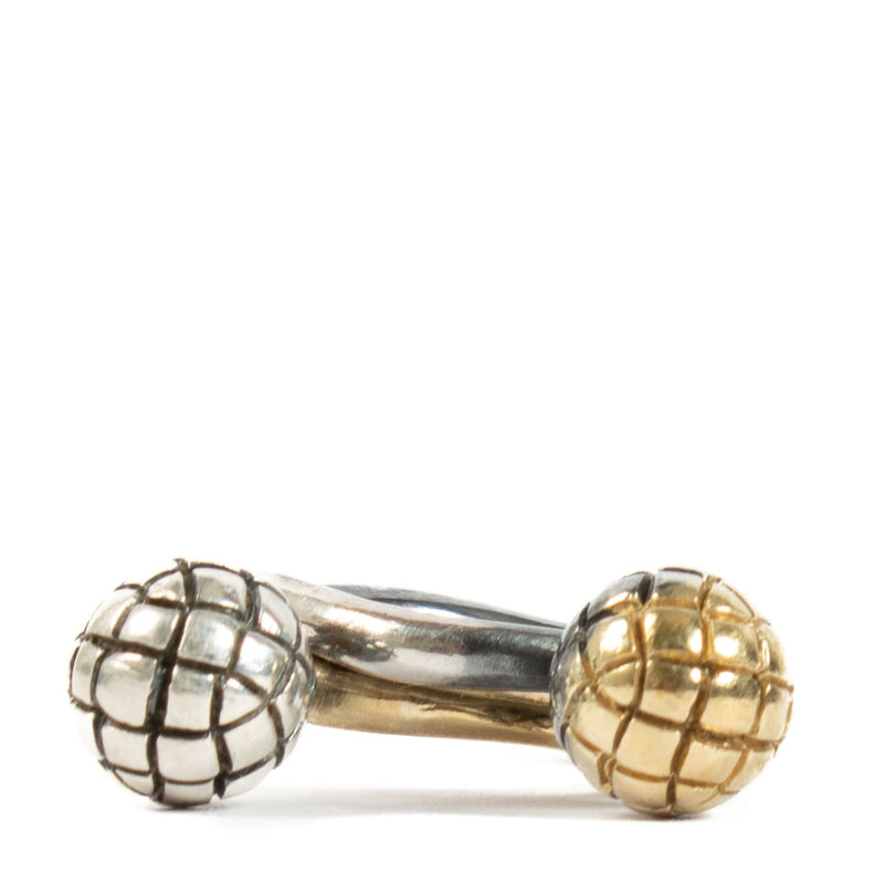 Bottega Veneta Gold/Silver Ring Set