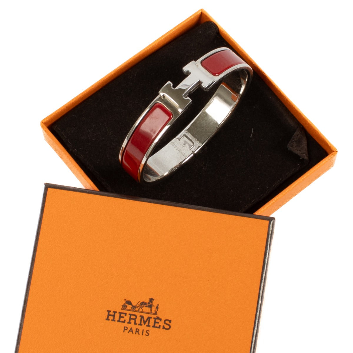 Hermès Rouge H Clic H Bracelet