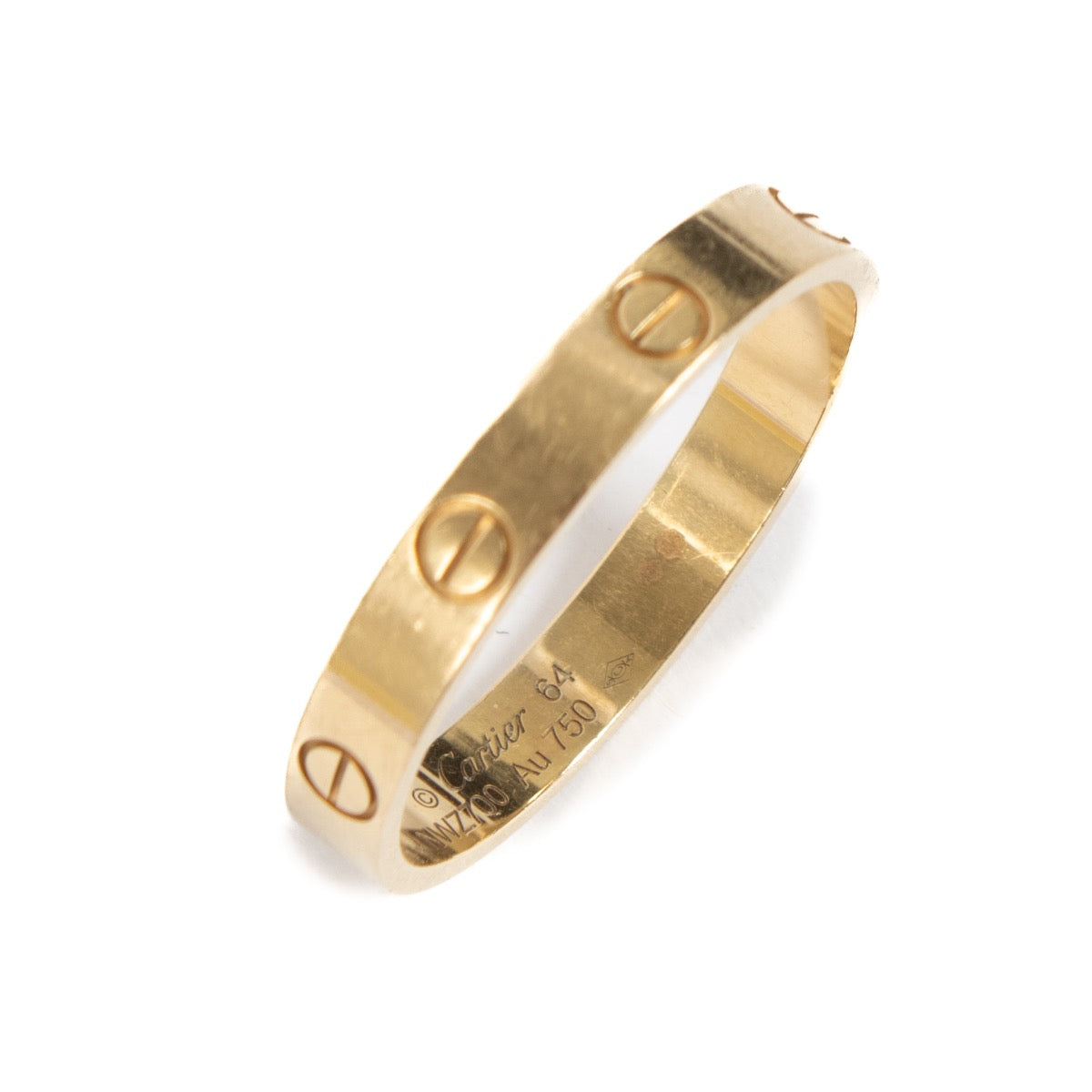 Buy authentic second hand Cartier Yellow Gold LOVE Small Wedding Ring - Size 64 at Labellov.com