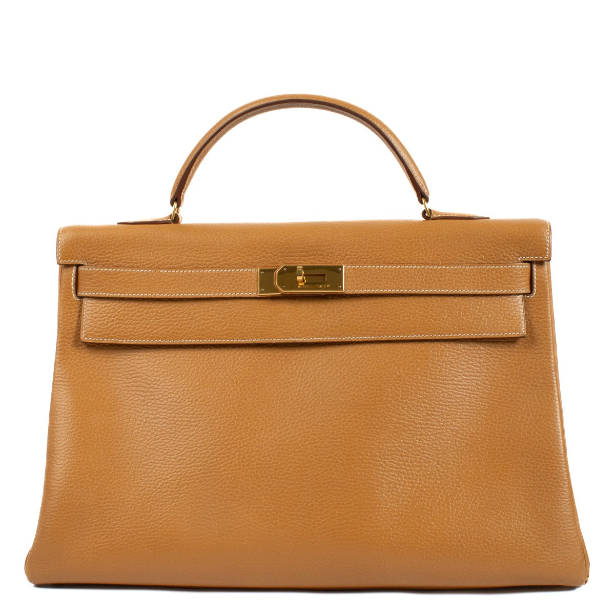 Hermès Vintage Kelly 40 Gold Ardennes GHW