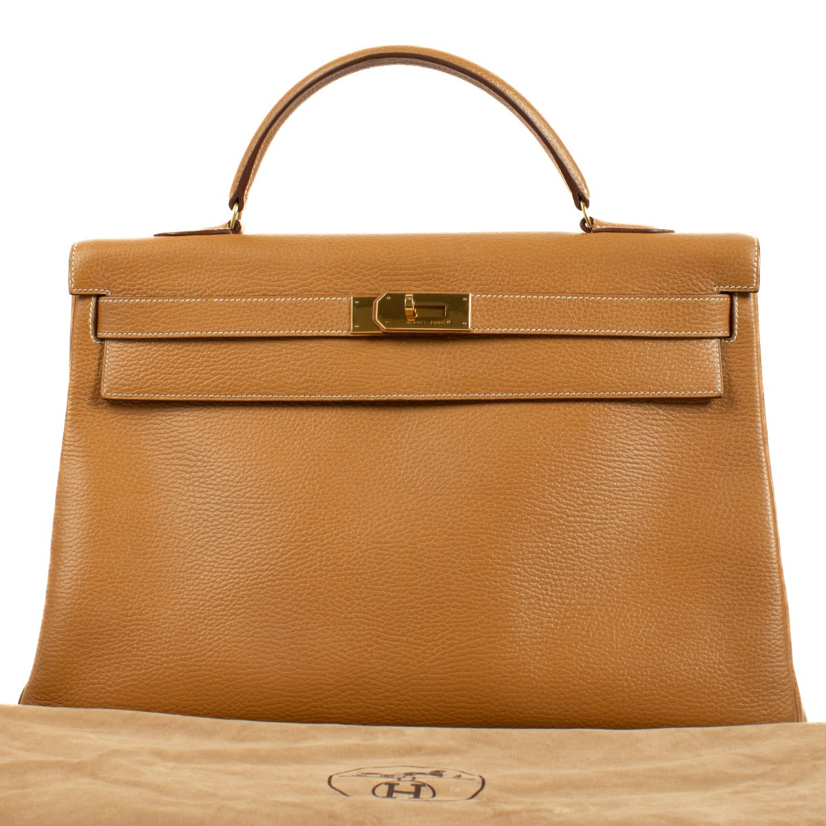 1998 vintage Hermès Kelly 40 Gold Ardennes Gold Hardware