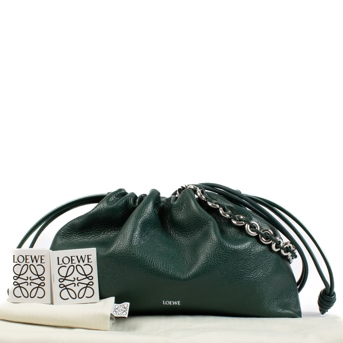 Buy authentic second hand Loewe Evergreen Deerskin Large Flamenco Purse at Labellov.com