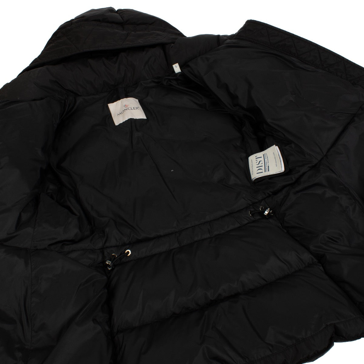 Buy authentic second hand Moncler Black Belted Puffer Jacket at Labellov.com