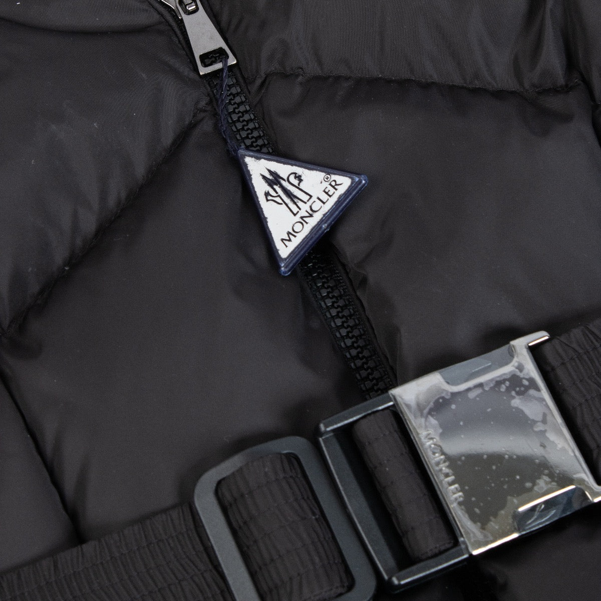 Buy authentic second hand Moncler Black Belted Puffer Jacket at Labellov.com