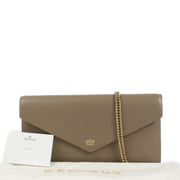 Delvaux Bicolore Polo Brin de Folle Chain Clutch